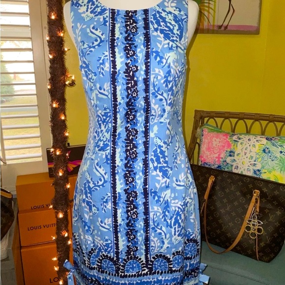 Lilly Pulitzer NWT Mila Stretch Shift Dress Turtley Awesome $188 Size 00,0,4 - Picture 10 of 11
